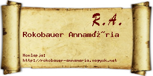 Rokobauer Annamária névjegykártya