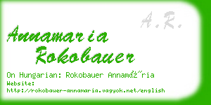 annamaria rokobauer business card